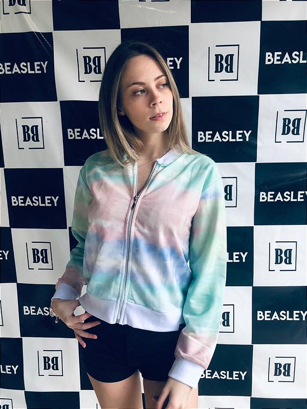 jaqueta bomber tie dye