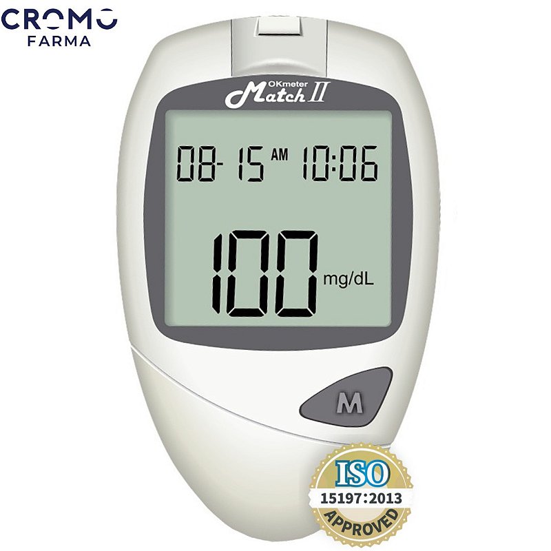 Medidor de Glicose Digital Match II - Ok Meter - Loja Cromo Comércio e  Distribuição em Saúde