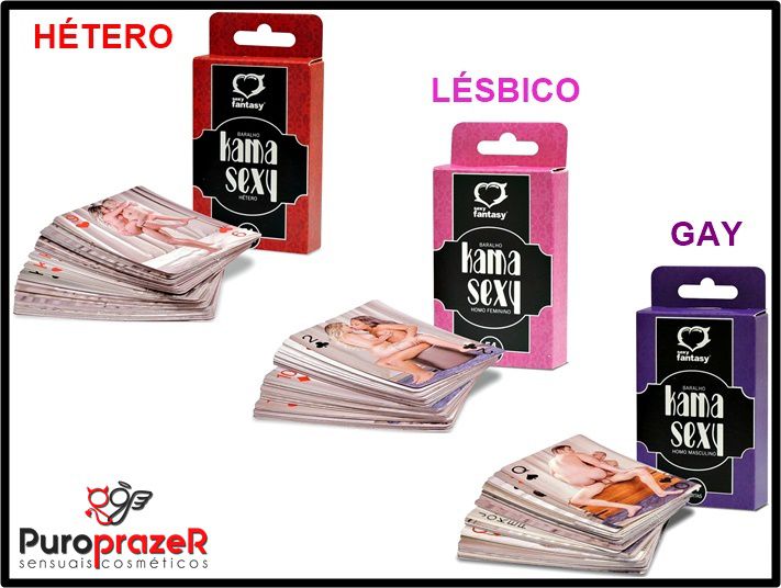 Baralho Kama Sexy 54 Cartas Sexy Fantasy Puro Prazer Cosméticos Sensuais 1487