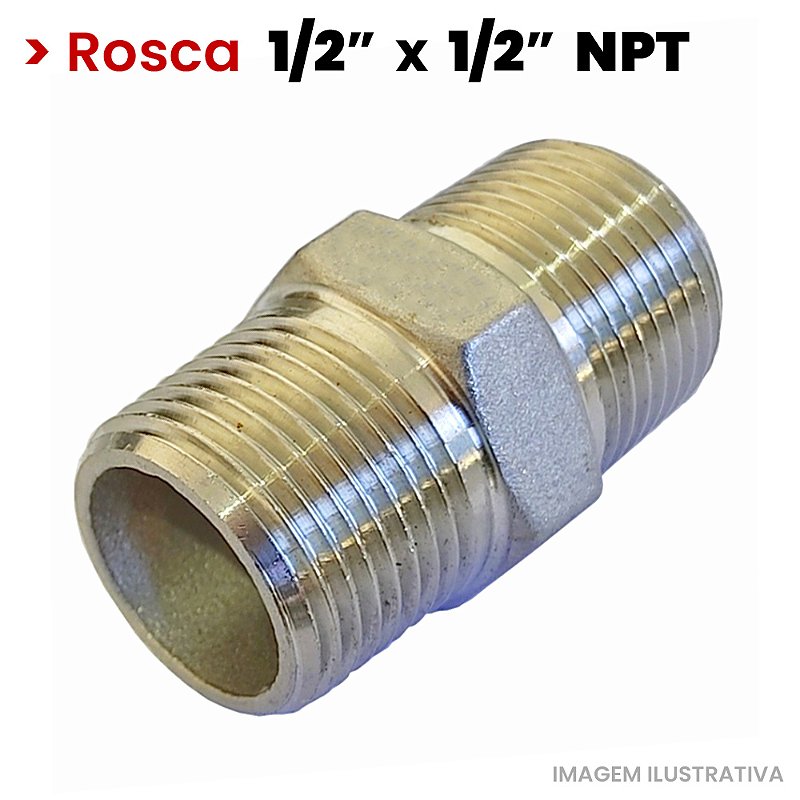 Niple Lubefer 1/2 M x 1/2 M NPT Roscado - KIMOTOR - Autorizada