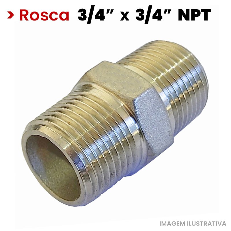 Niple Lubefer 3/4 M x 3/4 M NPT Roscado - KIMOTOR - Autorizada