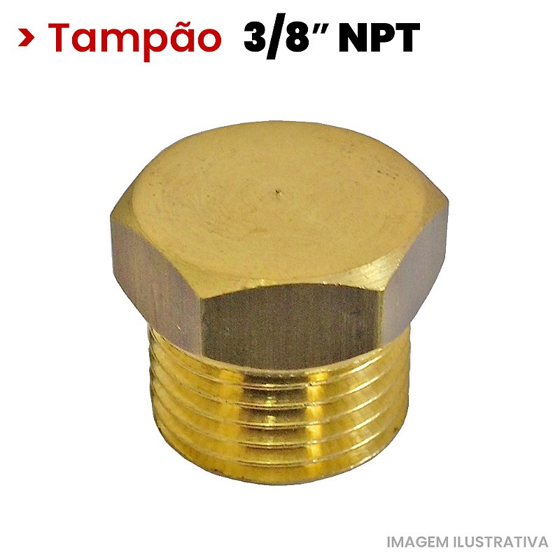 Plug Tampão Roscado Macho - 3/8 NPT - (PL38M - 000903 - 722403