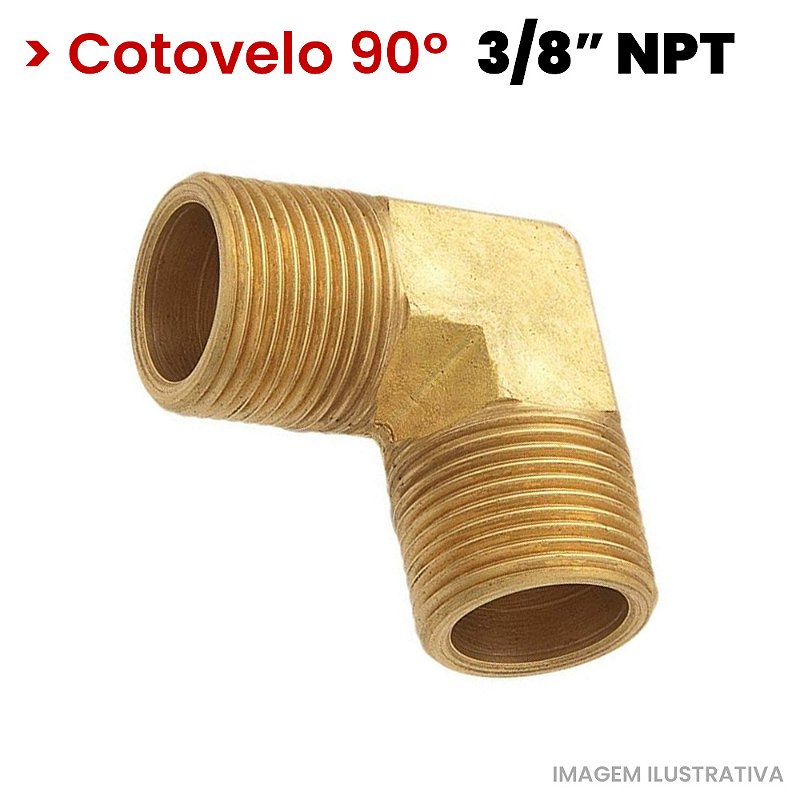 Arcom Cotovelo 3/8 NPT Schulz CSA 8.2 CM3838 - KIMOTOR