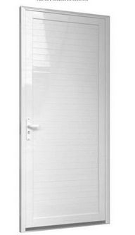 Porta Lambril em alumínio branco Linha 25 - Opção Esquadrias - Portas e  Janelas