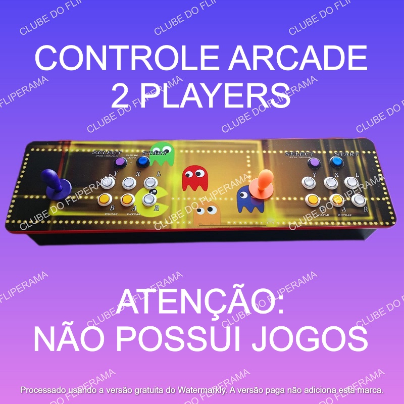 Compactocontrole Arcade Controle Arcade 2 Players (SEM JOGOS) - Clube do Fliperama
