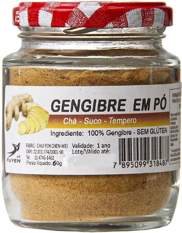 Gengibre puro em p 60g Gr os Nobres Sua Loja de Produtos Naturais