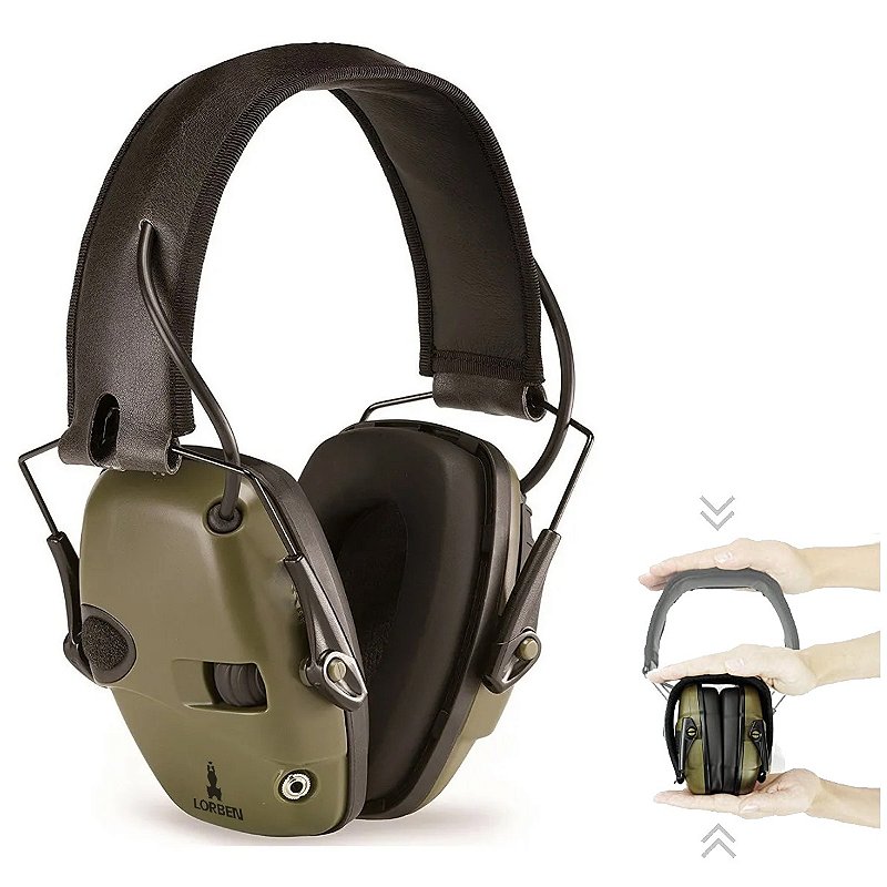 Abafador Eletrônico Lorben Protetor Auricular Tiro Esportivo - Lorben