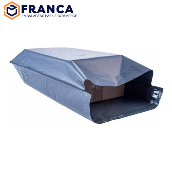 Envelope de Segurança ECO Cinza Reciclado Com Hot Melt - 15 x 25