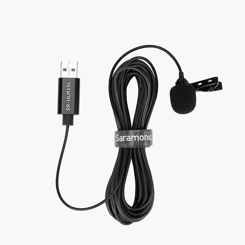 SR-ULM10L — Microfone Lapela USB para computador PC & MAC com 6 Metros de fio