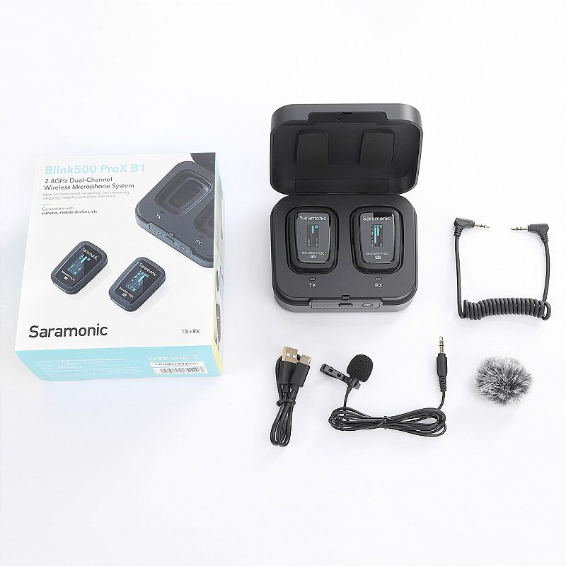 BLINK500PROX B1 — Sistema de Microfone Lapela sem fio Profissional série PROX com receptor para ca