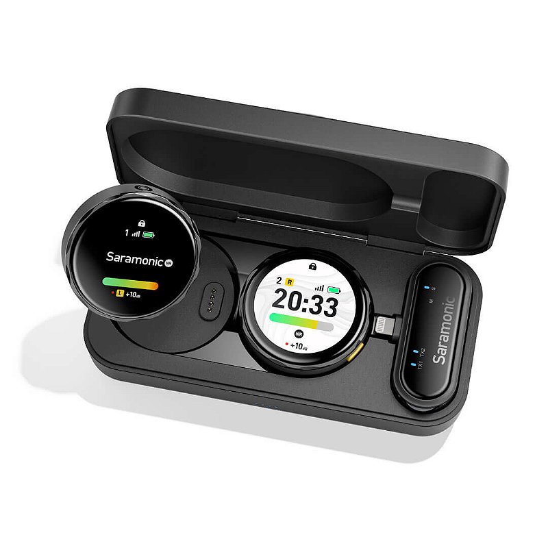 BlinkMeU2 — Sistema de microfone sem fio inteligente para 2 pessoas com tela sensível ao toq