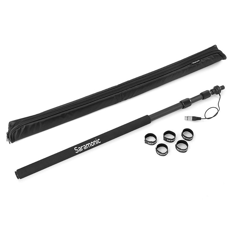 BoomPole — Vara de BOOM - Leve de Fibra de Carbono de 2,5 metros com Cabo XLR Interno, Laço
