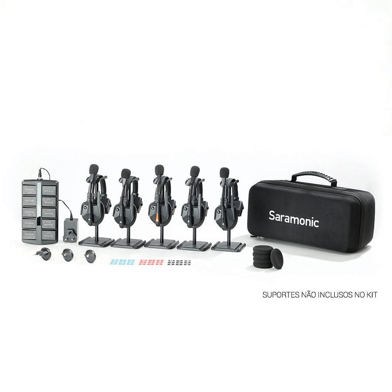 WiTalk9-WT5S — Sistema de Intercomunicação WiTalk9-WT5S Avançado com Headset Sem Fio de Orelha