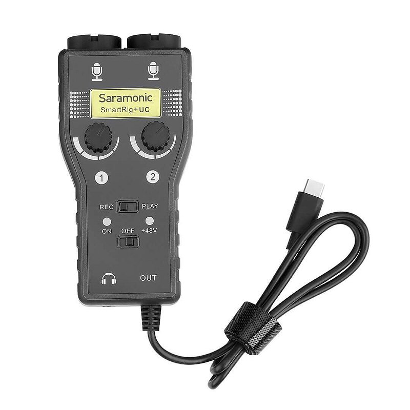 Saramonic SmartRig+ UC: interface de áudio de 2 canais com duas entradas combo XLR e cabo USB-C para celular