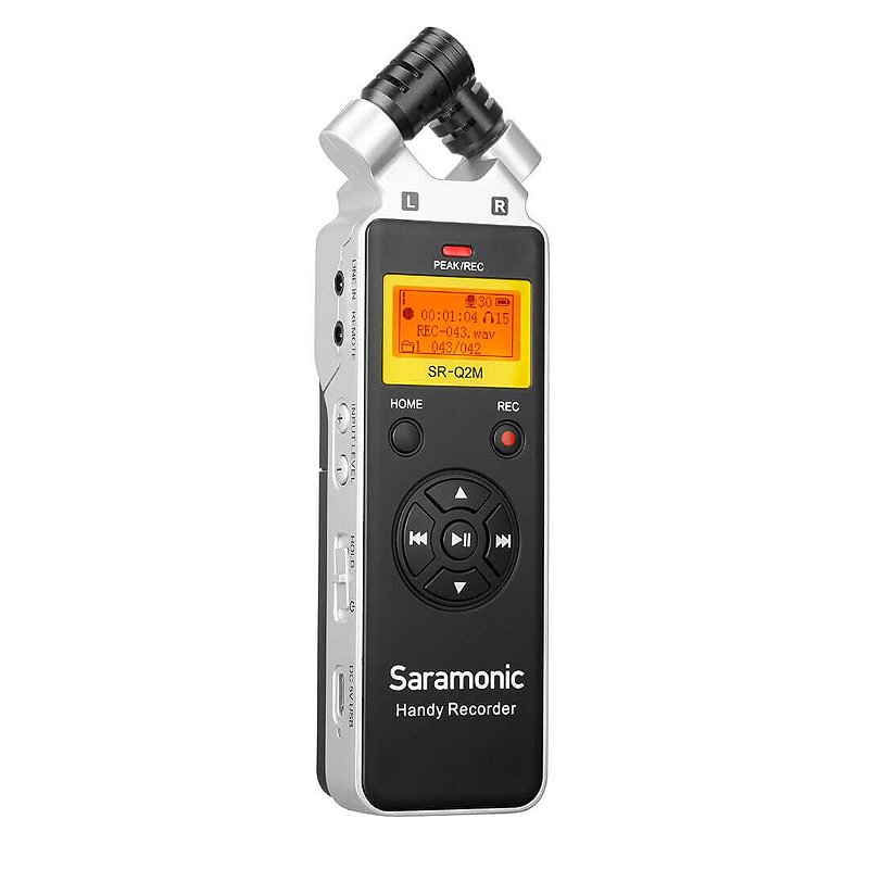 SR-Q2M — Gravador de áudio portátil de metal com microfones condensadores estéreo X / Y