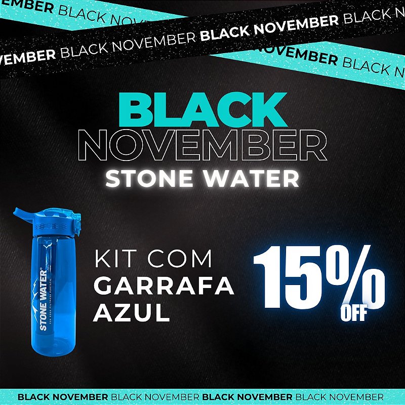 Garrafa Stone Water com Filtro + GANHE 4 Acessórios