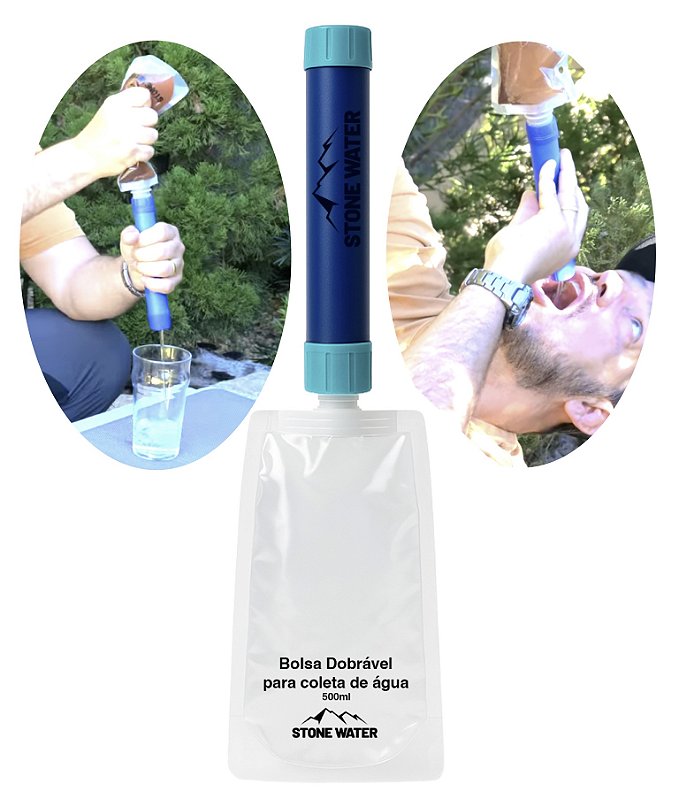 Bolsa Dobrável 500 mL para Coleta de Água