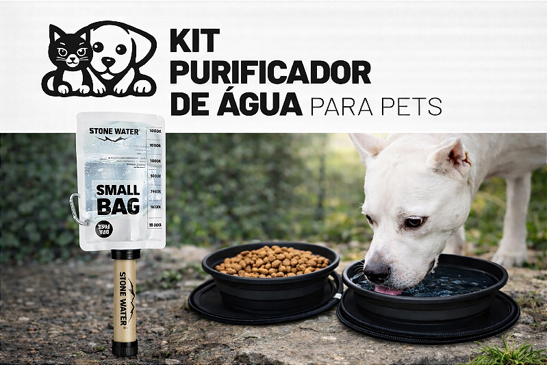 LANÇAMENTO Kit Purificador de Água para Pets com Tijela Dupla