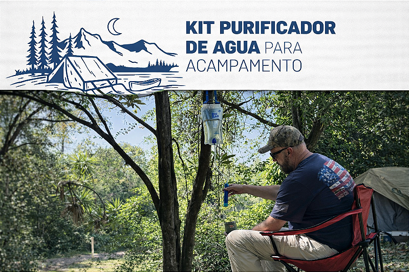 LANÇAMENTO Kit Purificador de Água para Acampamento