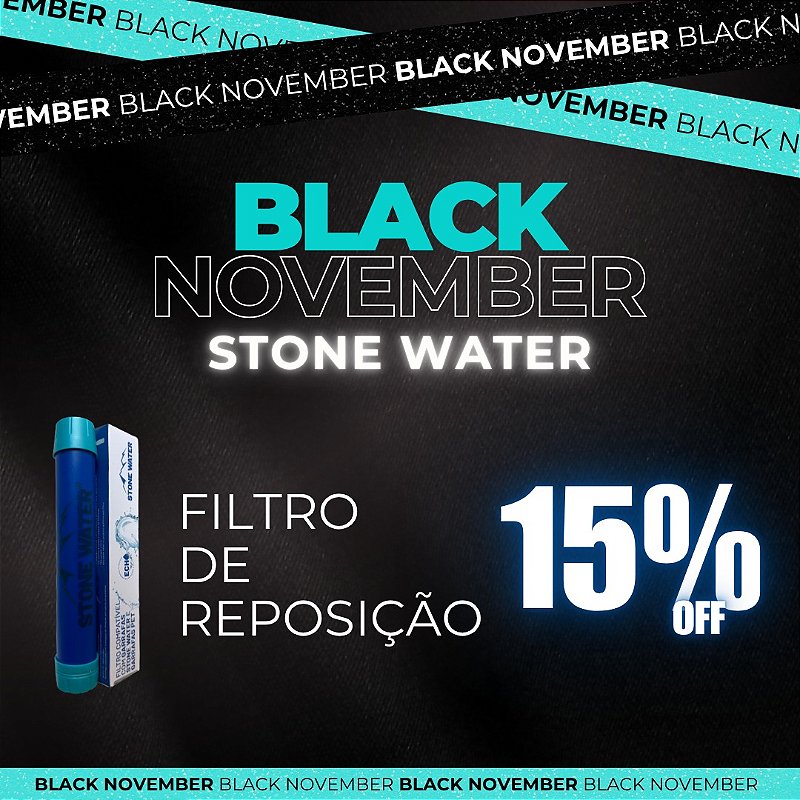 Filtro de reposição (refil) compatível com Garrafas Stone Water, Garrafas PETs e Bolsa Dobrável