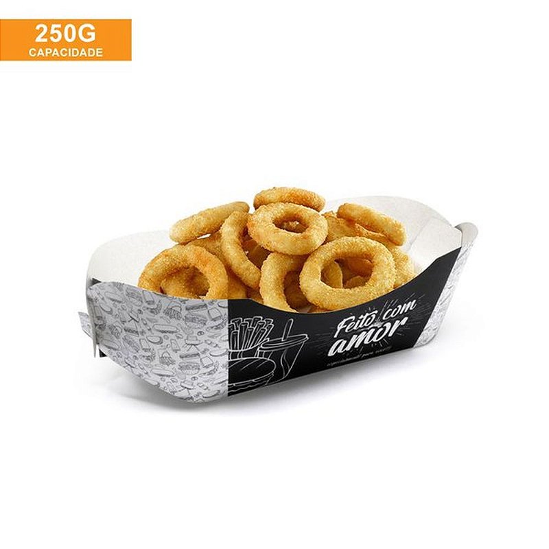 EMBALAGEM PARA BATATA FRITA TRADICIONAL BLACK GOURMET - 50 UNIDADES