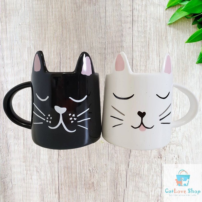 Caneca Gatinho - Gato Preto OU Gato Branco