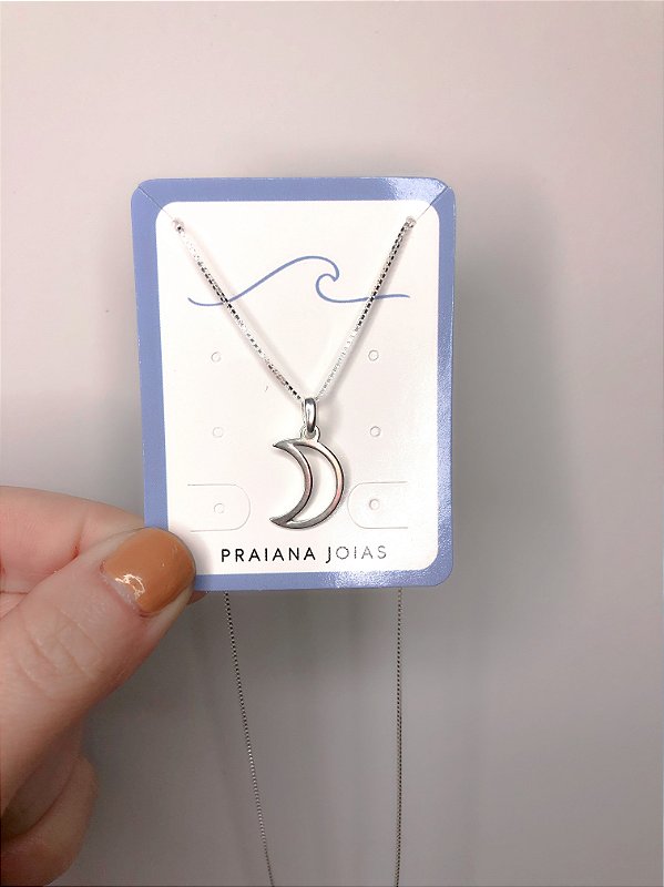 Colar Lua prata 925 - Praiana Jóias