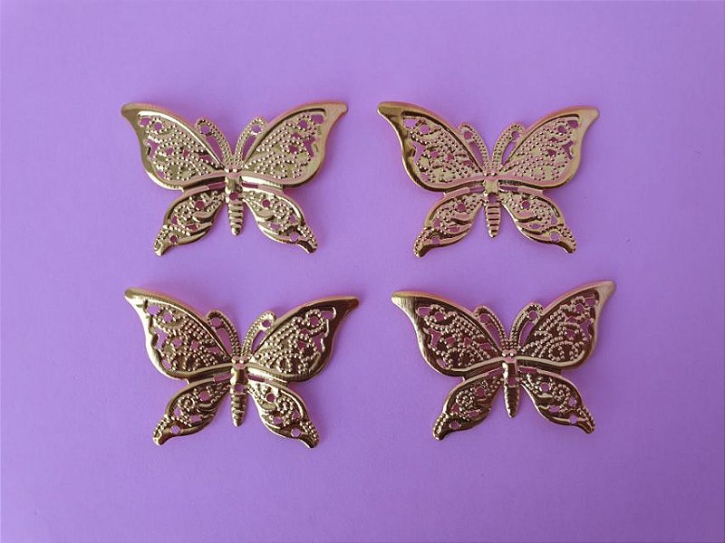 Aplique borboleta dourada - Madalena Leite Store