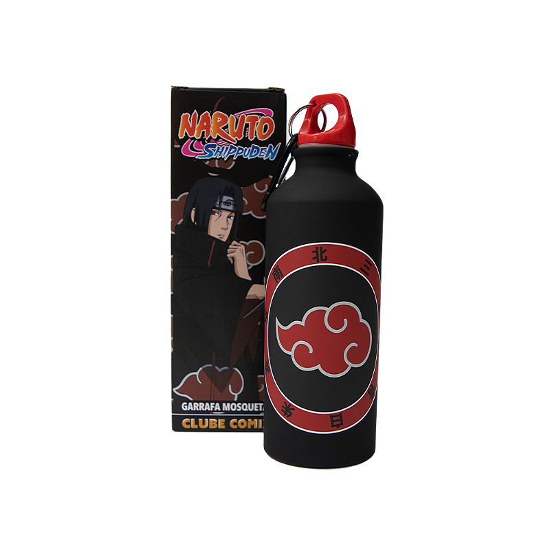 Garrafa Naruto Nuvens Akatsuki Térmica Gigante De Metal Preto 800ML Com  Alça Oficial VIZ - Adrenaland - A Realidade da Imaginação