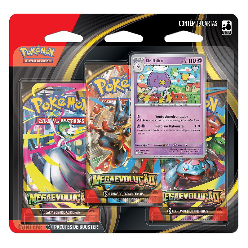 Blister Triplo Megaevolução ME01 Pokémon TCG – 3 Boosters - Loja