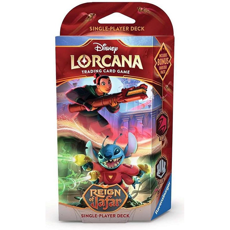 Deck Disney Lorcana TCG Reign of Jafar Mulan & Stitch | 60 Cartas