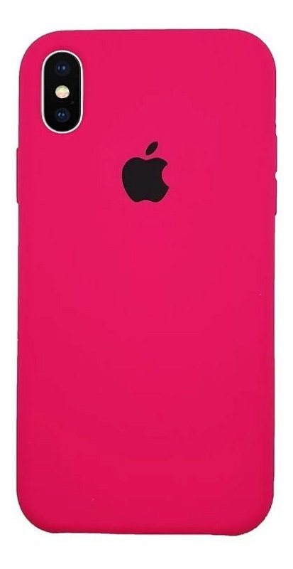 CAPA CASE CAPINHA SILICONE AVELUDADA IPHONE XR (COR ROSA PINK) - Sky Dreams