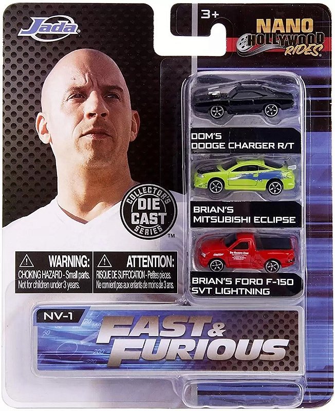 Jada Toys Nano Pack - Velozes e Furiosos Series - 3 miniaturas