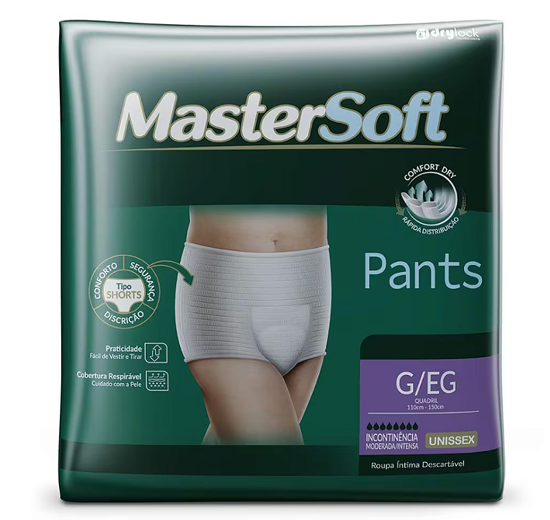 Roupa Intima Mastersoft Pants tamanho G/XG com 16 unidades - Disk