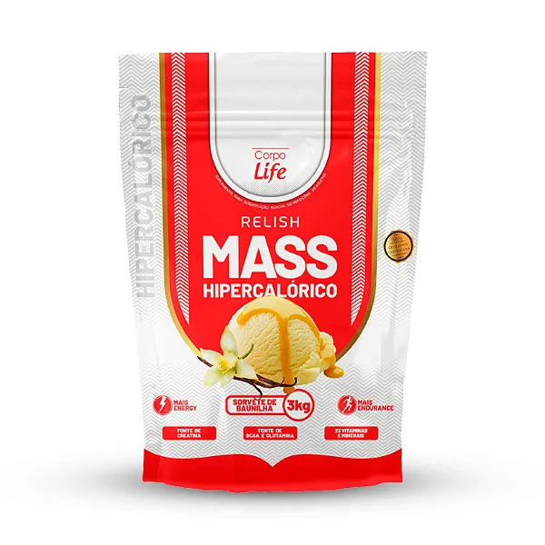 Relish Mass 3kg Corpo Life - hipercalorico - Body Suplementos. A formula do  seu resultado, Seu mercado saudável.