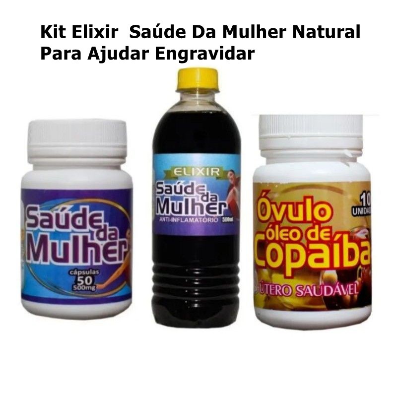 Kit Saúde Da Mulher Natural Para Ajudar Engravidar - Ervas do Para ...
