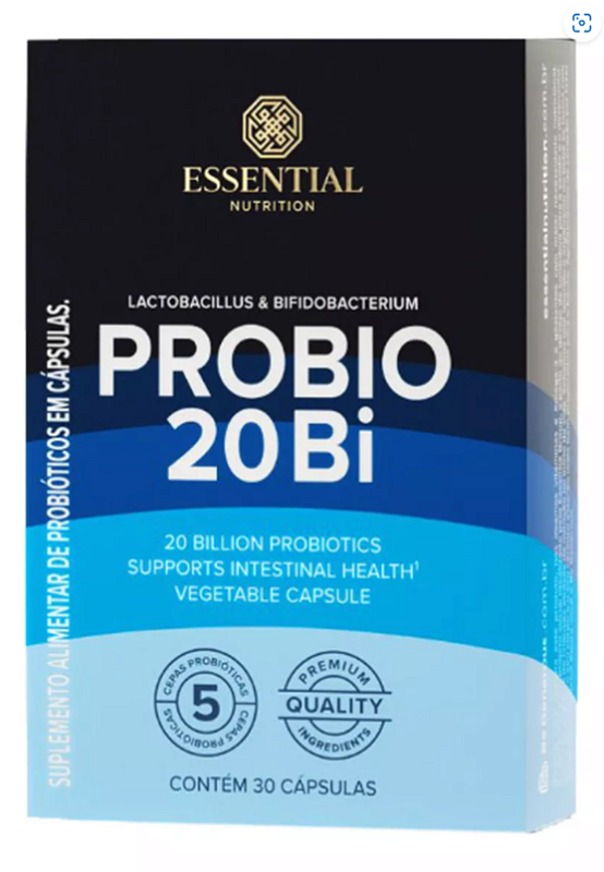 Probio 20bi Essential Nutrition 30 Cápsulas Probio20bi Sem Sabor - Fast ...