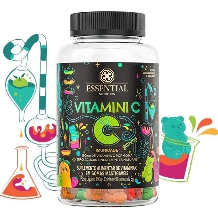 Vitamina C Essential 60 Gomas 150mg Vit C Criança Infantil - Fast