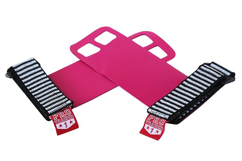 Grip 2 Furos em Couro Rosa
