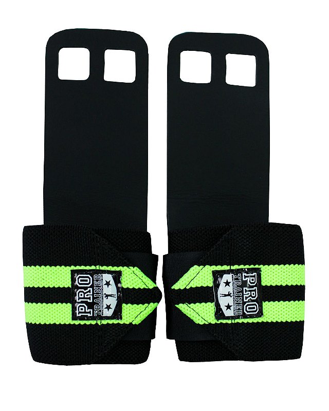 Grip com Munhequeira Preto com Verde