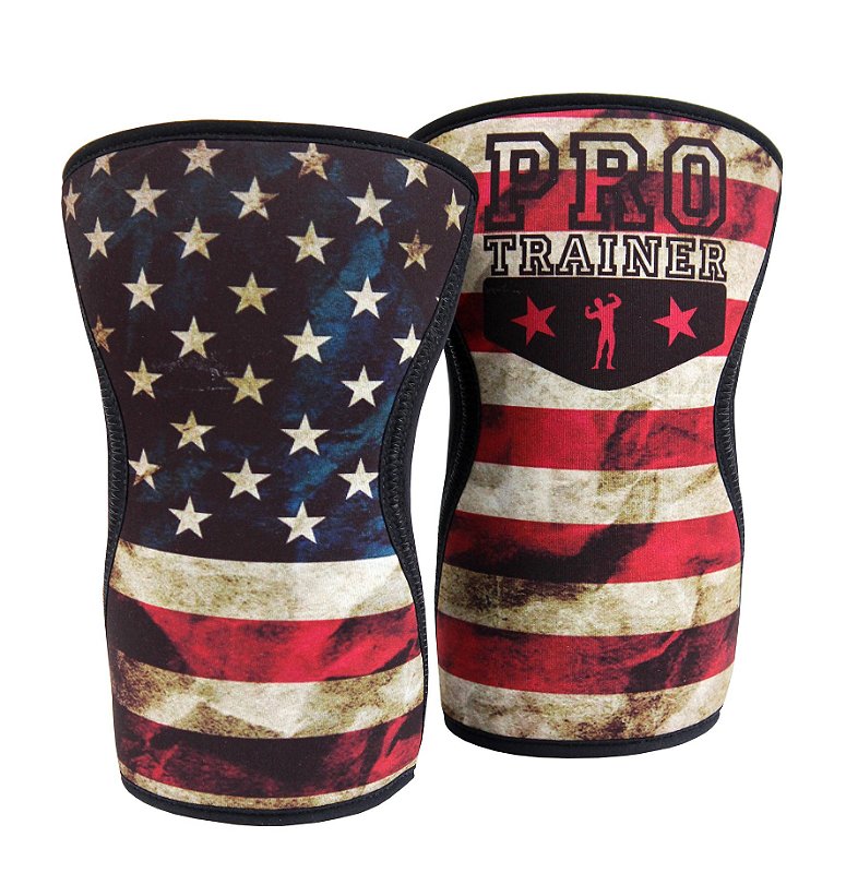 Joelheira Crossfit 5mm Bandeira EUA