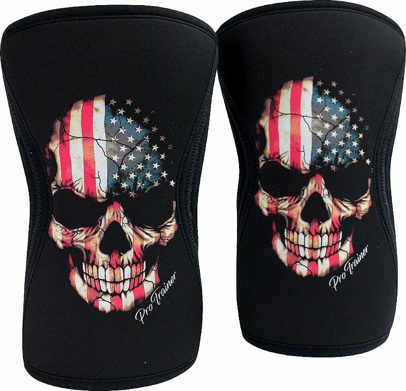 Joelheira Crossfit 5mm Caveira EUA