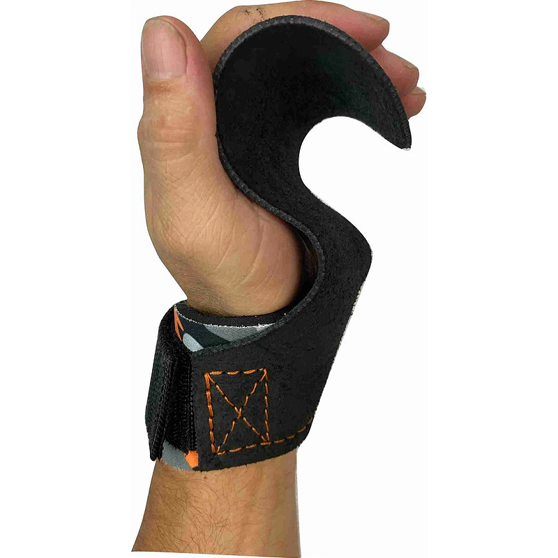 Hand Grip Couro Camuflado Laranja