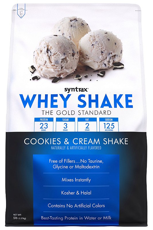 Whey Shake 5.0 Syntrax - Cookies & Cream 2.270g - IMPORTADO - Loja ...