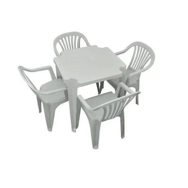 Jogo de Mesa com 4 Cadeiras de Plástico Boa Vista - Extra Máquinas -  Equipamentos Para Restaurantes, Lanchonete, Padaria e Bares.