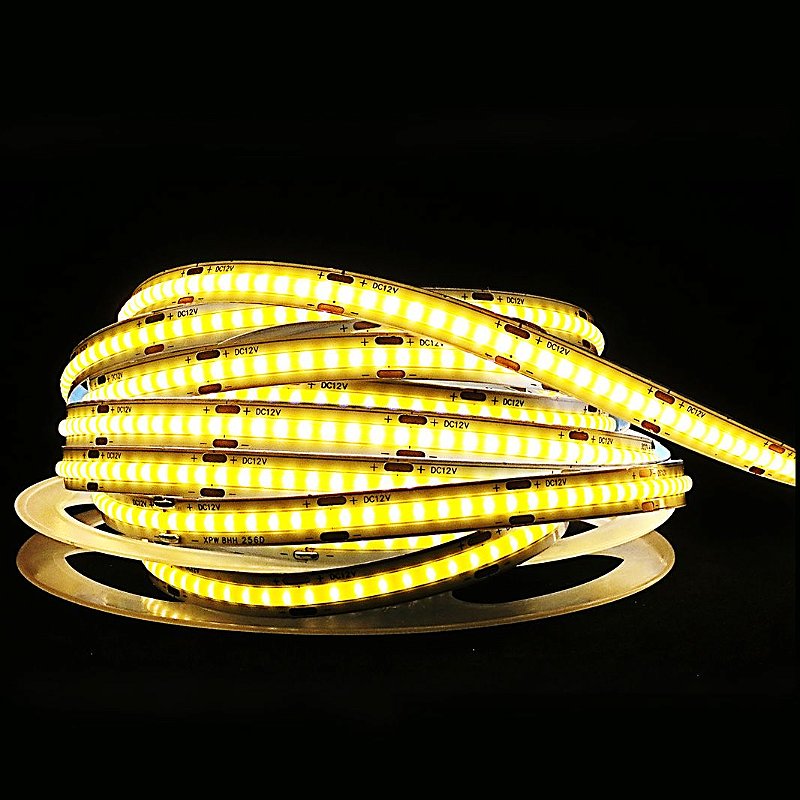 Fita Led Neon Flexível Branco Quente 12v alto brilho- Rolo c/ 5 metros -  Overled Iluminação