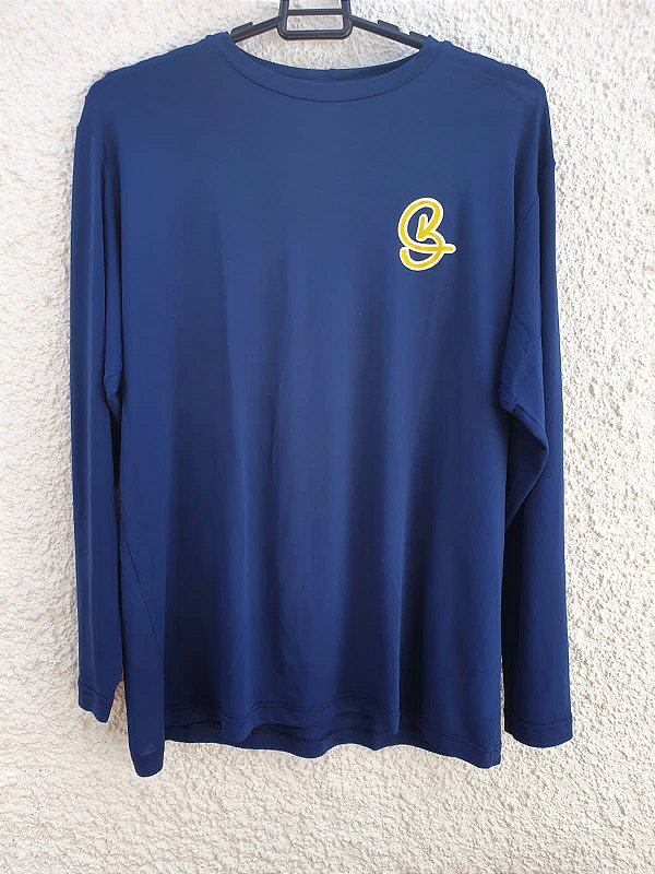 Camiseta Manga Longa - Azul Marinho