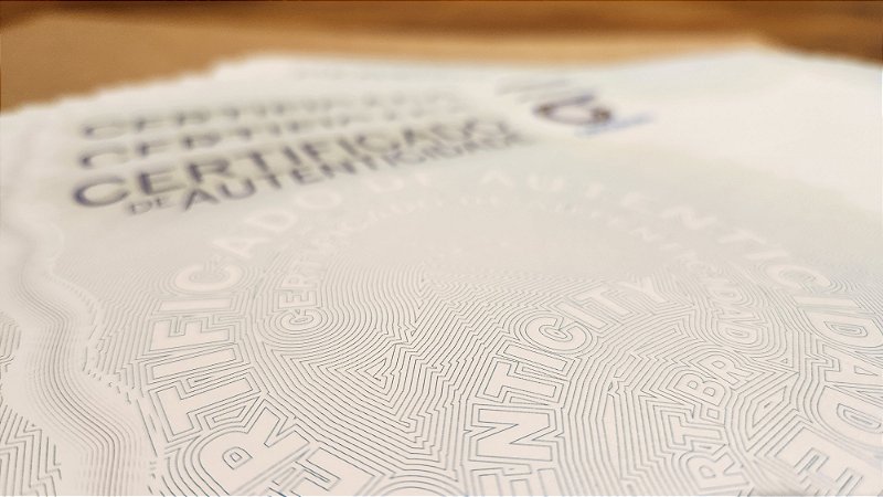 10 Certificados de Autenticidade de Obras de Arte