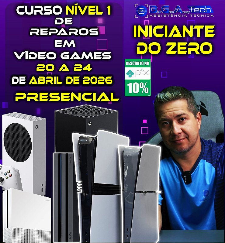 TREINAMENTO EM REPAROS DE GAMES PARA INICIANTES, DE 20 A 24 DE ABRIL DE 2026