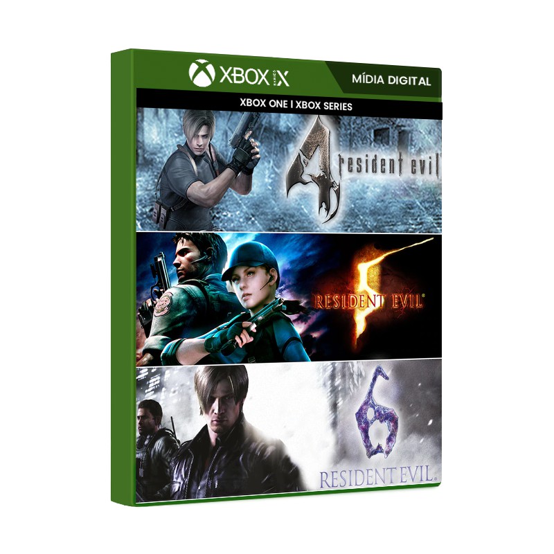 Kit 3 jogos Resident Evil 4/5/6 xbox 360 (Mídia Digital) – Games
